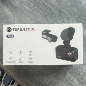 TERUNSOUL D016 Dual Channel Dash Cam - Black
